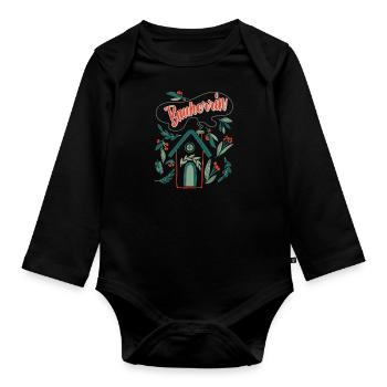 Bauherrin Eigenheim Damen - Baby Bio-Langarm-Body - Schwarz - Vorne