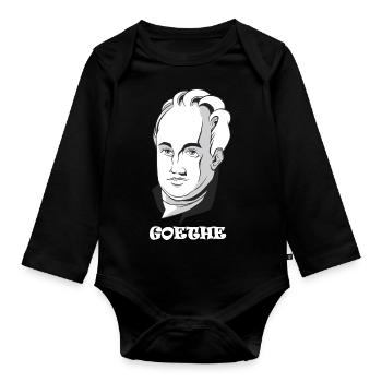 Johann Wolfgang c. Goethe écrivain allemand - Body Bébé bio manches longues - noir - Devant
