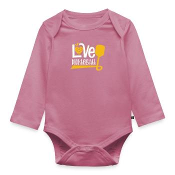 Dear Pickleball - Organic Longsleeve Baby Bodysuit - mauve - Front