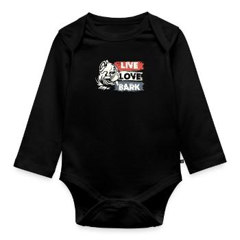 Vivre Love Belle - Body Bébé bio manches longues - noir - Devant
