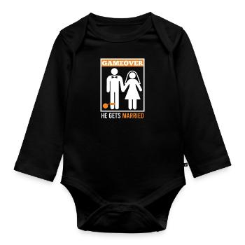 Game over - Mari Groom Jungesellenabschied - Body Bébé bio manches longues - noir - Devant