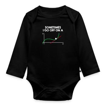 Parfois, je pars sur un calcul tangent en disant - Body Bébé bio manches longues - noir - Devant