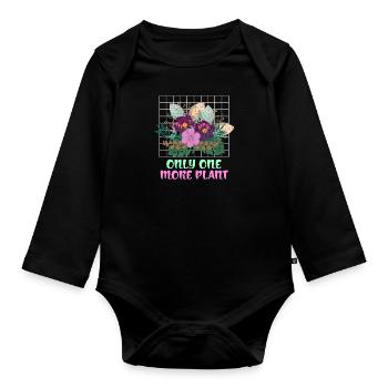 Nur noch eine Pflanze - Baby Bio-Langarm-Body - Schwarz - Vorne
