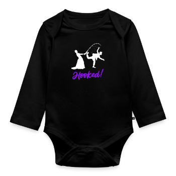 Hooked - Jeux de mariage pour les mariés - Body Bébé bio manches longues - noir - Devant
