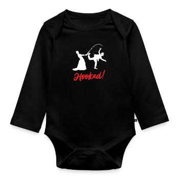 Hooked - Jeux de mariage pour les mariés - Body Bébé bio manches longues - noir - Devant