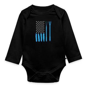 USA Gardener Data Center Jardinage - Body Bébé bio manches longues - noir - Devant
