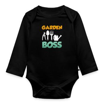 Gestionnaire de jardin Jardinier Ladies Garden - Body Bébé bio manches longues - noir - Devant