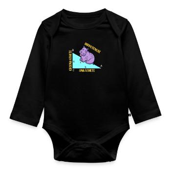 Hippotenuse Math - Body Bébé bio manches longues - noir - Devant