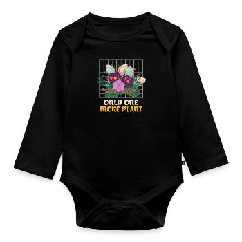 Nur noch eine Pflanze - Baby Bio-Langarm-Body - Schwarz - Vorne