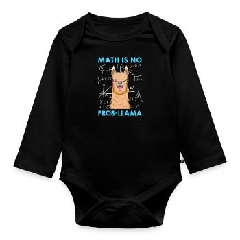 Les mathématiques ne sont pas des mathématiciens Prob-llama - Body Bébé bio manches longues - noir - Devant