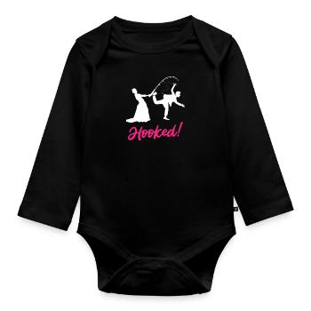 Hooked - Jeux pour le mariage des mariés - Body Bébé bio manches longues - noir - Devant