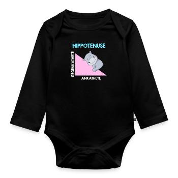 Hippotenuse Algebra Analysis - Organic Longsleeve Baby Bodysuit - black - Front