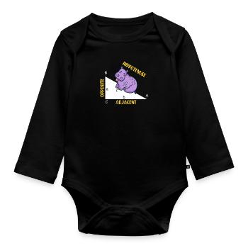 Hippotenuse Math - Body Bébé bio manches longues - noir - Devant