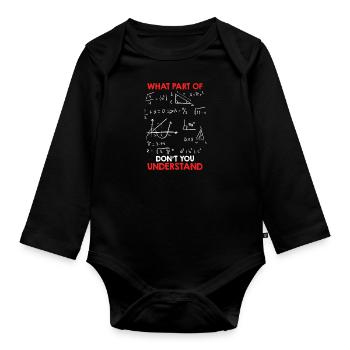 Quelle partie des mathématiques ne comprenez-vous pas? - Body Bébé bio manches longues - noir - Devant