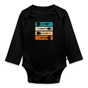 Fléchettes Flèches Dart Accessoires Fléchettes Fléchettes - Body Bébé bio manches longues - noir - Devant