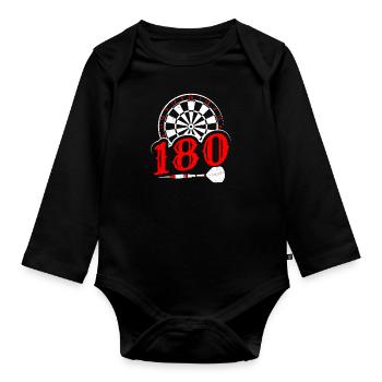 Fléchettes 180 Fléchettes Fléchettes Flèche 180 Fléchettes - Body Bébé bio manches longues - noir - Devant