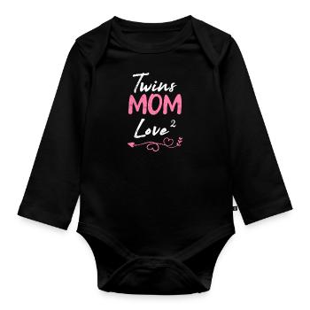 Gemini Baby Love High 2 Mère Devenir Maman - Body Bébé bio manches longues - noir - Devant