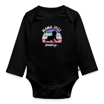 Maman 2023 Chargement de bébé Jeunes filles enceintes - Body Bébé bio manches longues - noir - Devant