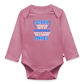 Essayez de me comporter - Body Bébé bio manches longues - mauve - Devant