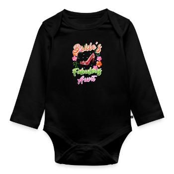 Godmother the bride's aunt best aunt - Organic Longsleeve Baby Bodysuit - black - Front