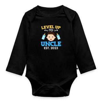 Niveau jusqu’à Oncle 2023 Oncle 2023 - Body Bébé bio manches longues - noir - Devant