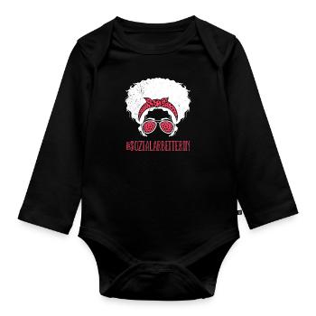 Sozialarbeiter Ich bin Sozialarbeiterin - Baby Bio-Langarm-Body - Schwarz - Vorne