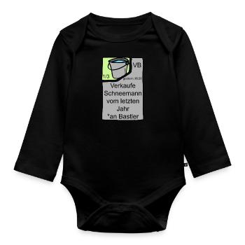 DeinEbay - Baby Bio-Langarm-Body - Schwarz - Vorne