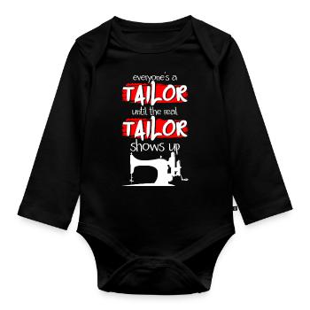 Tailor Lingerie Pantalon Machine à Coudre - Body Bébé bio manches longues - noir - Devant