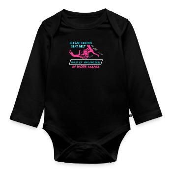 Veuillez attacher votre ceinture de sécurité à une infirmière gériatrique frénétique au travail - Body Bébé bio manches longues - noir - Devant
