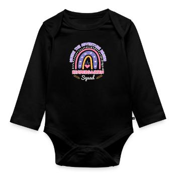 Kindergarten Squad Kindergarten Group Educator - Organic Longsleeve Baby Bodysuit - black - Front