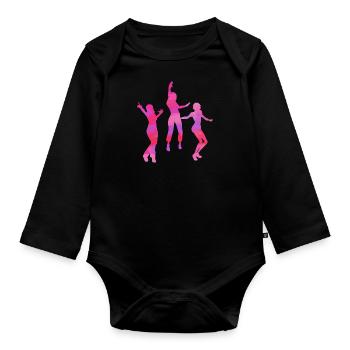 Dancing,Gymnastics,Figures,Dance,Sports,Movement - Organic Longsleeve Baby Bodysuit - black - Front
