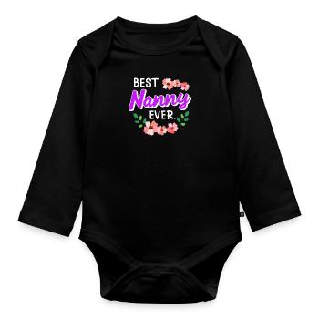 La meilleure assistante maternelle au monde Assistante maternelle - Body Bébé bio manches longues - noir - Devant