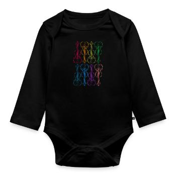 Musician Concert Musician First Fiddle - Organic Longsleeve Baby Bodysuit - black - Front
