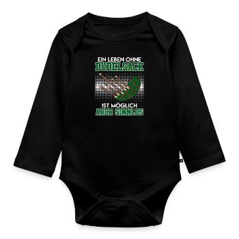 Possible but pointless Life without bagpipes - Organic Longsleeve Baby Bodysuit - black - Front
