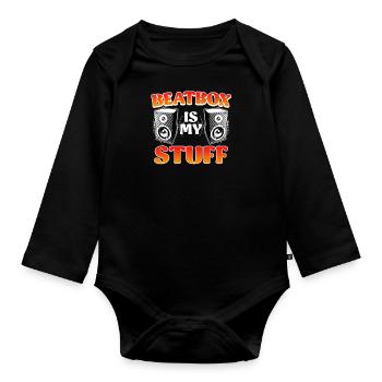 HipHop Beatbox est mon truc de chanteur - Body Bébé bio manches longues - noir - Devant
