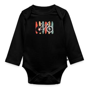 Pneu de vélo Vinyle DJ Vinyle Record Assez Vinyle - Body Bébé bio manches longues - noir - Devant