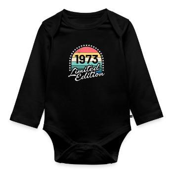 Limitée 1973 50e anniversaire 50 ans hommes - Body Bébé bio manches longues - noir - Devant