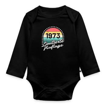 Limitée 1973 50e anniversaire 50 ans hommes - Body Bébé bio manches longues - noir - Devant