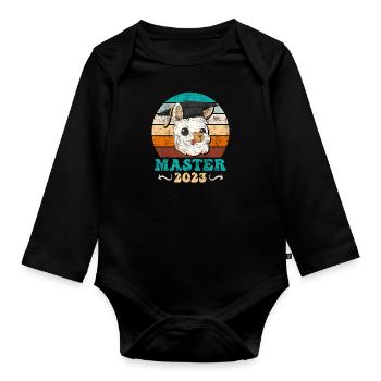 Master Degree Master 2023 - Organic Longsleeve Baby Bodysuit - black - Front
