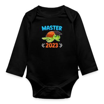 Master 2023 Fin de Master - Body Bébé bio manches longues - noir - Devant