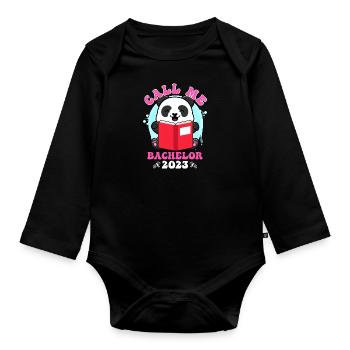 Appelez-moi Bachelor 2023 Diplôme - Body Bébé bio manches longues - noir - Devant