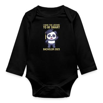 Bachelor 2023 Licence à Clever Shit - Body Bébé bio manches longues - noir - Devant