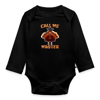 Appelez-moi Master 2023 - Body Bébé bio manches longues - noir - Devant