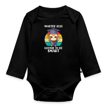 Master 2023 Licence à Clever Shit - Body Bébé bio manches longues - noir - Devant