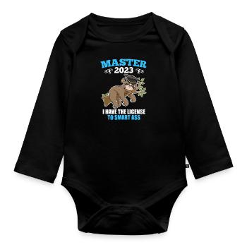 Master 2023 Licence à Clever Shit - Body Bébé bio manches longues - noir - Devant