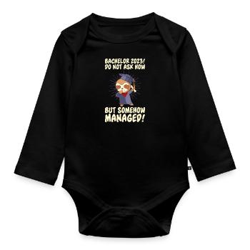 Somehow made the Bachelor 2023 - Organic Longsleeve Baby Bodysuit - black - Front