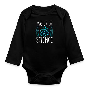 Engineer Master Degree Master of Science - Organic Longsleeve Baby Bodysuit - black - Front