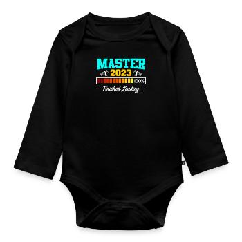 Masterabschluss 2023 Master Abschluss - Baby Bio-Langarm-Body - Schwarz - Vorne