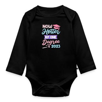Un diplôme Hot Master 2023 - Body Bébé bio manches longues - noir - Devant