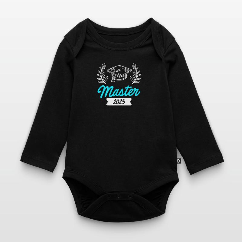 Master 2023 Masterstudium Studium Master Abschluss Baby Bio-Langarm-Body